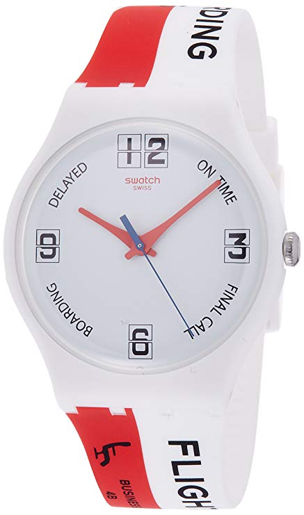 Swatch Go To Gate Men's Silicone Strap Watch SUOW141