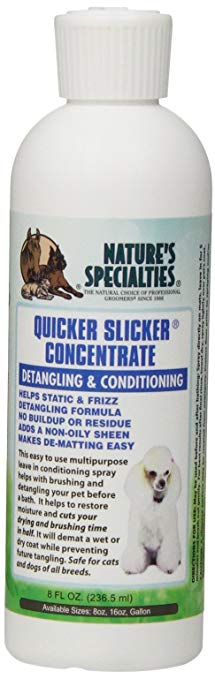 Nature's Specialties Quicker Slicker Concentrate Pet Conditioner, 8-Ounce