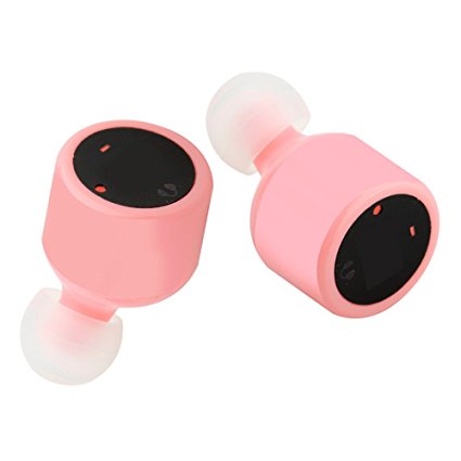 Bluetooth Earbuds, Earbud ,Wireless Earbuds, TOPQSC Twins Wireless Bluetooth Headset Music Stereo Sport Bluetooth Wireless Headphones In-Ear for Smartphones & Tablets Pink
