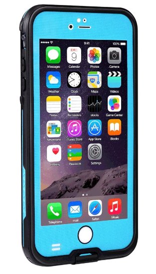 AOWOTO Waterproof Case for iPhone 6s Plus/iPhone 6 Plus 5.5 inch , Underwater Dirtpoof Shockproof Snowproof Sandproof Protection Cover Phone Cases for iPhone 6s Plus/6 Plus ( Blue )