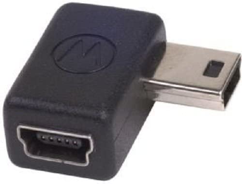 Motorola SKN6182 Original OEM Right Angle Charger Adapter MiniUSB EMU - Non-Retail Packaging - Black