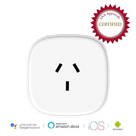 Wi-Fi Smart Plug with Energy Monitor, App Remote Control, Compatible with Google Home and IFTTT, SAA & RCM Certified, by Meross