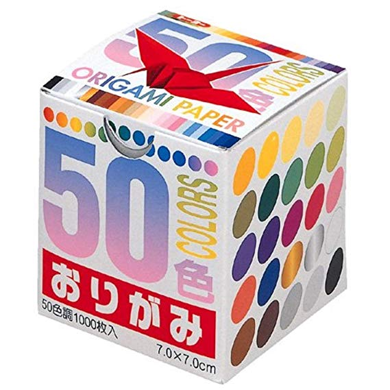 Toyo Thousand Paper Cranes Origami 7cm, 50 Colors, 1000 Sheets
