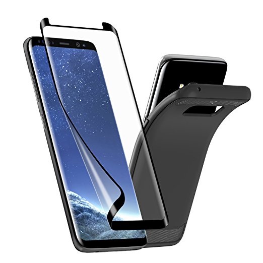 [Case Screen Protector] Samsung Galaxy S8 Screen Protector, [NOT For Samsung S8 Plus] SPARIN PET [NOT Glass] [Case friendly] [Full coverage] Screen Protector for Samsung Galaxy S8 5.8 inch