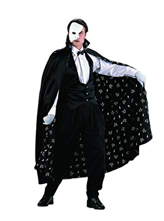Mysterious Phantom Costume Cape, Vest & Mask