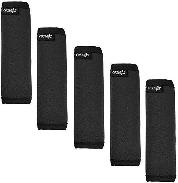 Cosmos ® 5 PCS Black Color Comfort Neoprene Handle Wraps/Grip for Travel Bag Luggage Suitcase