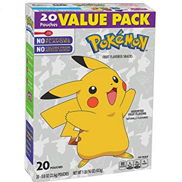 Pokemon Fruit Snacks 20 Pouches