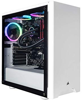 CUK Sentinel White Gaming PC (Liquid Cooled Intel i9-9900K, 32GB RAM, 1TB NVMe SSD   2TB HDD, NVIDIA GeForce RTX 2080 Ti 11GB, 750W Gold PSU, Windows 10) Best Tower Desktop Computer for Gamers