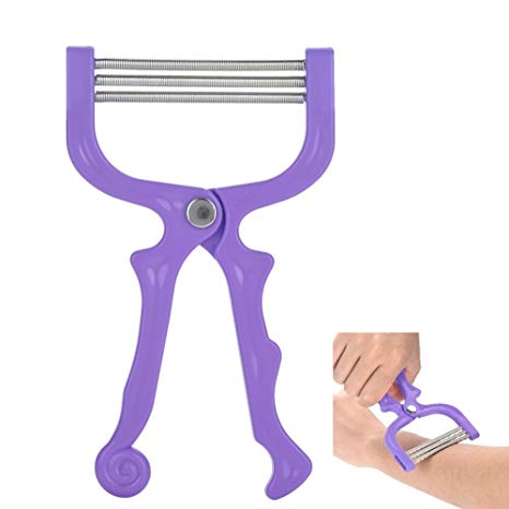 Spring Epilators Facial hair Remover Women's Hair Removal Tool Handheld Mobile Convenient (Purple)