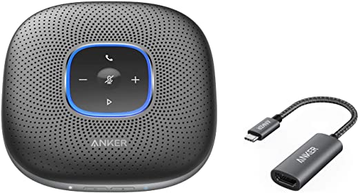 Anker PowerConf & Anker PowerExpand  Conference Bundle, Bluetooth Speakerphone with Enhanced Voice Pickup and Portable Design, Compact USB C to HDMI Adapter for Travel, Supports 4K 60Hz