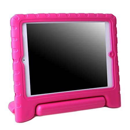 HDE iPad Air Kids Case with Handle Protective Shock Proof Bumper Cover Stand for Apple iPad Air 1 (Pink)