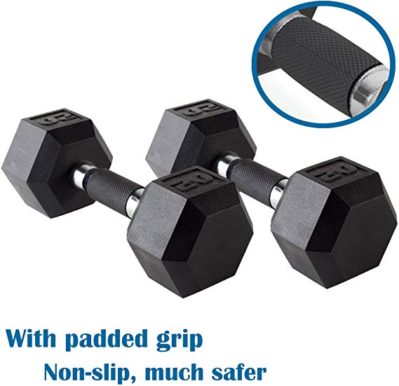 CAP Barbell PVC-Coated Hex Dumbbell Pairs Set (150/280/550/590 LB), Dumbbell Set with Rack Stand, Rack Only, or Set of 2 Weights with Padded Grip