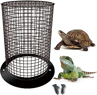 kathson Reptile Lampshade Lizard Heat Lamp Guard Anti-Scald Lamp Mesh Cover Pet Coop Protection Heater Light Bulb Enclosure Cage Protector for Turtles, Lizards, Snakes and Amphibians