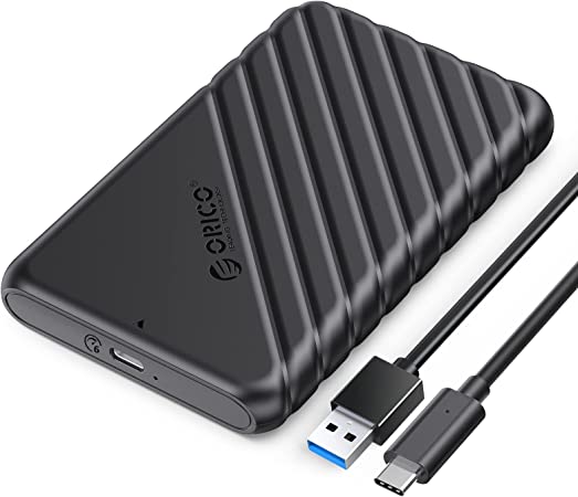 ORICO 2.5 inch USB C Hard Drive Enclosure USB 3.1 Gen 2 to SATA III External Hard Drive Case for SSD HDD 9.5 7mm Tool-Free with UASP,25PW1-C3