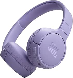 JBL Tune 670NC - Adaptive Noise Cancelling with Smart Ambient Wireless On-Ear Headphones, Up to 70H Battery Life with Speed Charge, Lightweight, Comfortable and Foldable Design (Purple)