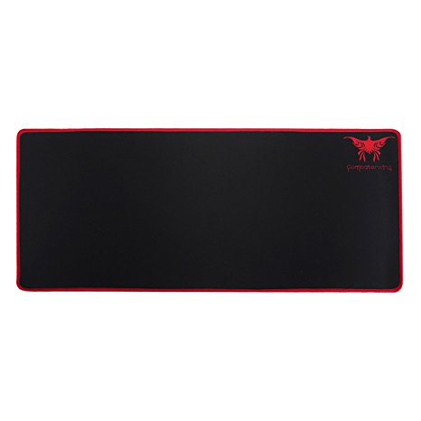 Combaterwing Mouse Pad, Stitched Edges Silky Smooth and Ultra Thick Wide Large Computer Gaming Mouse Mat 27.56 X 11.81 X 0.08 inches (Black)