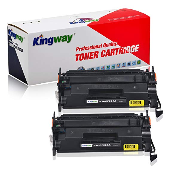 Kingway Replacement for HP 26A CF226A Toner Cartridge Work with HP Laserjet Pro MFP M426Fdw M426fdn Laserjet Pro M402n M402dw M402dn Printer 2 Pack