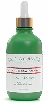 Hair Growth Botanical Renovation Anti-hair Loss Scalp Treatment Hair Oil, 4 oz/118 ml, Cayenne & Saw Palmetto