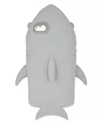 Thunderous 3D Cute Cartoon Shark Series Style Soft Silicone Cover Case For Apple Iphone 5 5G 5S Gray