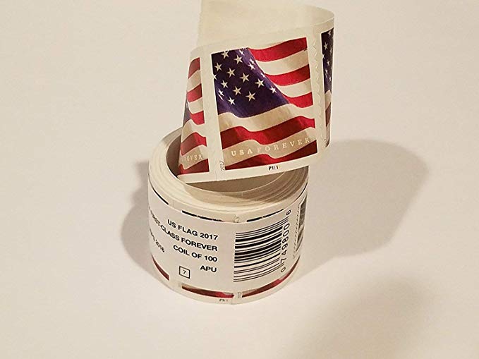 USA Flag 2017 Forever Stamps – Roll of 100