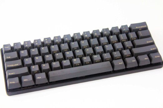 Mechanical Keyboard - KBC Poker 3 - Black Case - PBT Keycaps - Cherry Mx-Brown [Metal Casing]