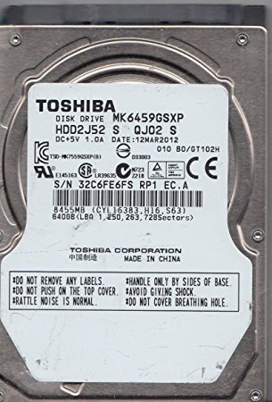 Toshiba 2.5" SATA 640GB MK6459GSXP 5400RPM HDD Hard Drive