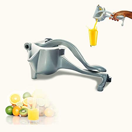 Manual Fruit Juicer – Fruit Squeezer – Heavy-Duty Aluminum Fruit Presser for Lemon, Oranges, Lime, Pomegranate and Apple – Hand Fruit Squeezer for Natural Juice – Sturdy and Durable Design