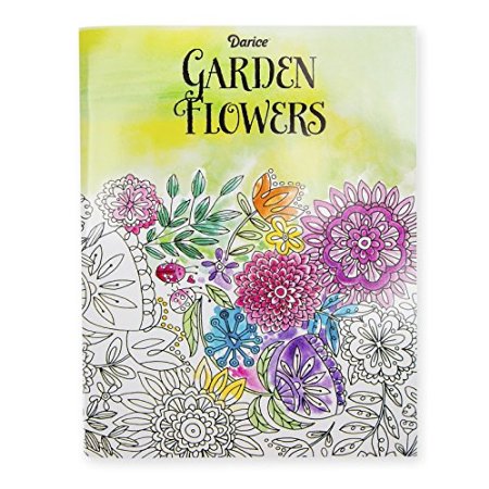 Darice Garden Flower Theme Coloring Books for Adults