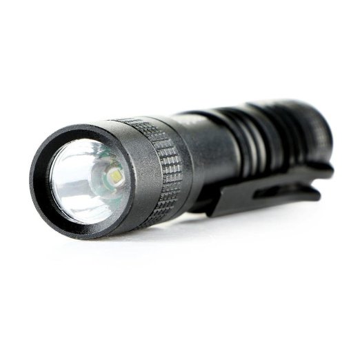 Gotd Adjustable Focus Mini Pen Cree LED Flashlight Torch Adjustable Focus Zoom Light LampSuper Bright 1000 LM Lumens Black