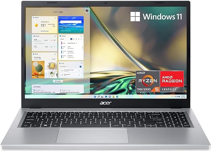 Acer Aspire 3 Slim Laptop | 15.6" Full HD Display | AMD Ryzen 5 7520U CPU | 16GB LPDDR5 | 1TB SSD | Wi-Fi AX | Windows 11 Home (1 Yr Manufacturer Warranty) (Renewed)