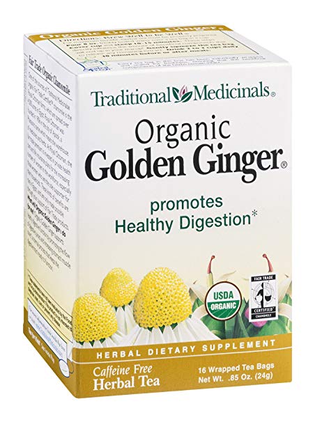 Traditional Medicinal Organic Ginger with Chamomile Tea - 16 Bags