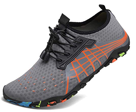 kealux Men Women Barefoot Quick-Dry Water Sports Shoes Multifunctional Sneakers with Drainage Holes for Swim, Walking, Yoga, Lake, Beach, Garden, Park, Driving, Boating