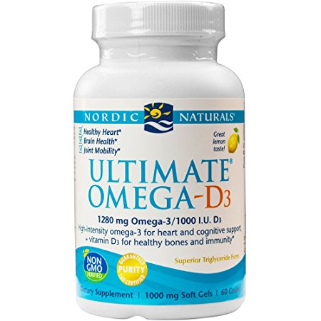 Nordic Naturals - Ultimate Omega-D3, Supports Healthy Bones and Immunity, 60 Soft Gels (FFP)