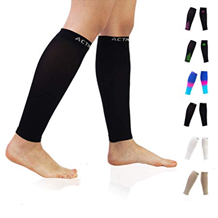 Compression Calf Sleeves (20-30mmHg) for Men & Women - Leg Compression Socks for Shin Splint,Running,Medical, Travel, Nursing