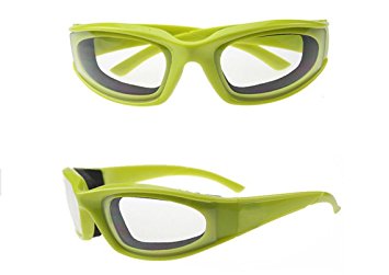 Tears Free Onion Goggles Glasses Built In Sponge Kitchen Slicing Eye Protect green color