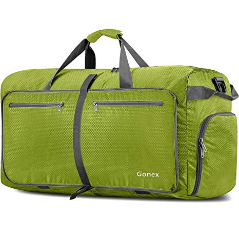 Gonex 150L Travel Duffel Bag Foldable Water Resistant Travel Bag Lightweight Duffel Bag with Big Capacity for Luggage Gym Sports LightGreen