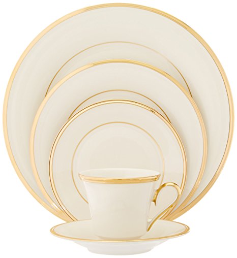 Lenox Eternal Gold-Banded Fine China 5-Piece Place Setting, Service for 1
