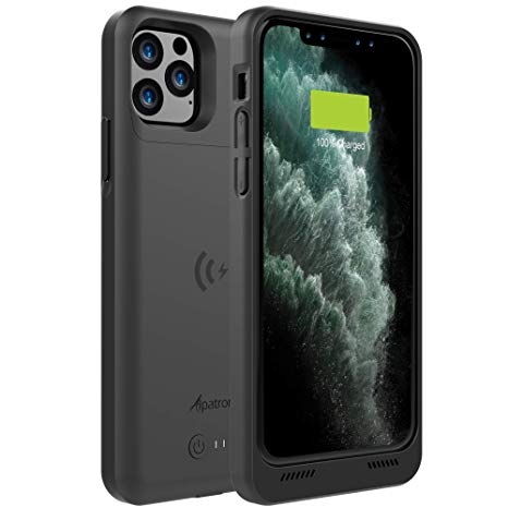 Alpatronix iPhone 11 Pro Battery Case, 4200mAh Slim Portable Protective Extended Charger Cover with Qi Wireless Charging Compatible with iPhone 11 Pro (5.8 inch) BXXI Pro - (Black)
