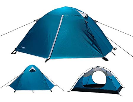 Luxe Tempo Backpacking 2 Person Tents for Camping with Rainfly 3-4 season 2 Doors 2 Vestibules