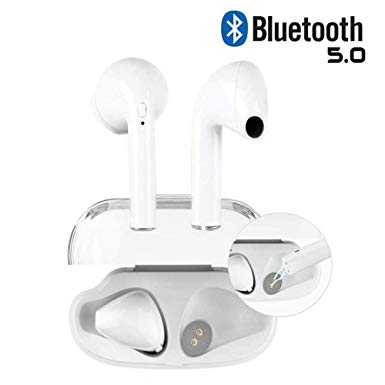 Wireless Bluetooth Headset, i8 Wireless Headset Stereo Bluetooth Headset in-Ear Built-in Handsfree Microphone for Apple Airpods Android/iPhone