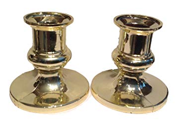 12 Gold Plastic Acrylic Candle Holders for Taper Candles