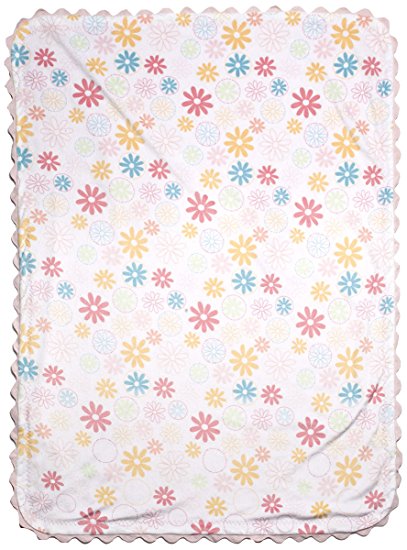 Kidsline Fanciful Floral Velour Rick-Rack Blanket