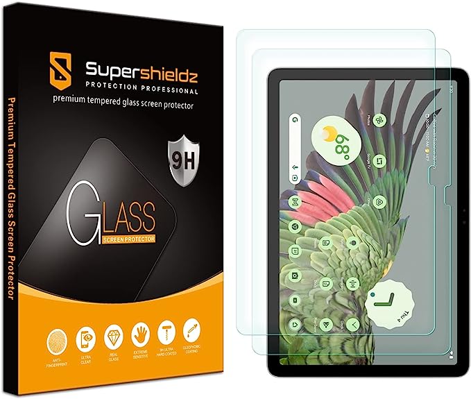 Supershieldz (2 Pack) Designed for Google Pixel Tablet (11 inch) Screen Protector, (Tempered Glass) Anti Scratch, Bubble Free