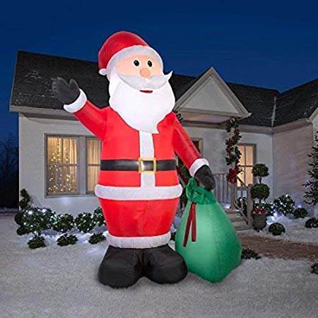 Gemmy 39845 Airblown Santa with Gift Sack Christmas