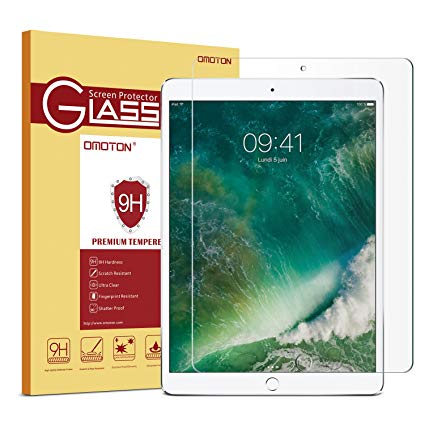 OMOTON New iPad Pro 12.9 Screen Protector, Apple Pencil Compatible Tempered Glass for iPad Pro with [Crystal Clear] [Scratch Resist] [Easy Installation] for iPad Pro 12.9 inch