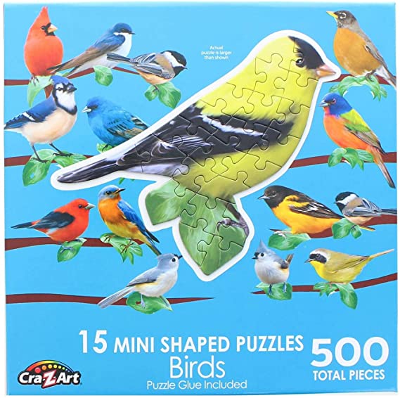 Song Birds 15 Mini Shaped Puzzles 500 Piece Total By Lafayette Puzzle Factory