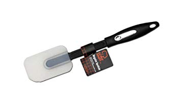 Chef Craft 21214 1-Piece High Temperature Silicone Spatula, Black Handle with Clear Spatula, 12-1/4-Inch