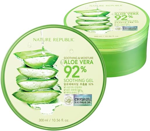 Nature Republic 2-Piece Aloe Vera 92-Percent Soothing and Moisture Gel, 1.68-Pound