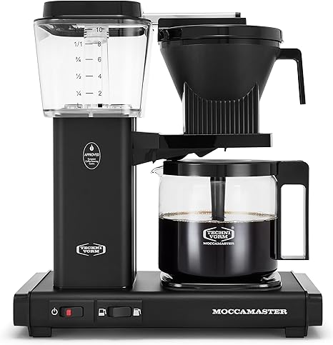 Technivorm Moccamaster 53948 KBGV Select 10-Cup Coffee Maker, Matte Black, 40 ounce, 1.25l