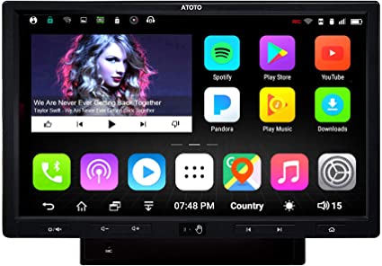 [10inch] ATOTO A6 2DIN Android Car Navigation Stereo - Dual Bluetooth & Phone Charge - Pro A6Y1021PRB-G Gesture Operation - Car Entertainment Multimedia Radio,WiFi,Support 256G SD &More